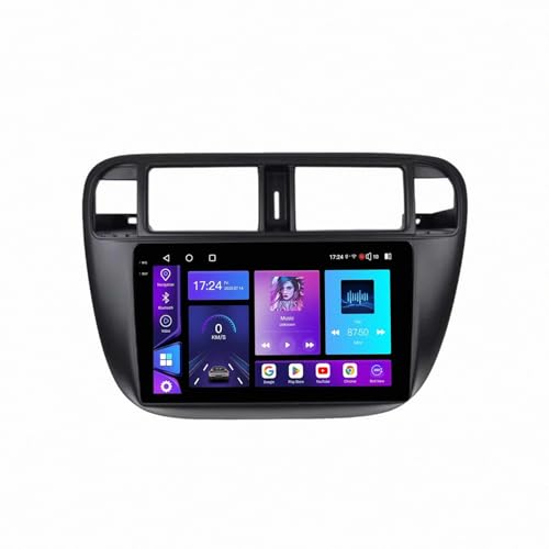 Radio Coche 2 DIN con Carplay Inalámbrico de Alta Definición para Honda Civic 95-01