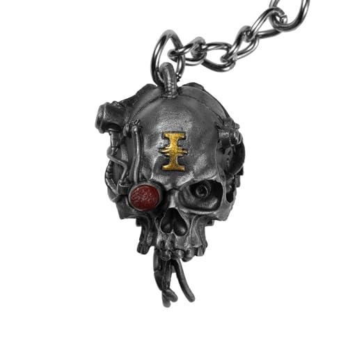 Starforged Warhammer 40K Adeptus Mechanicus Servo-Skull Keychain Mens Jewelry Accessories