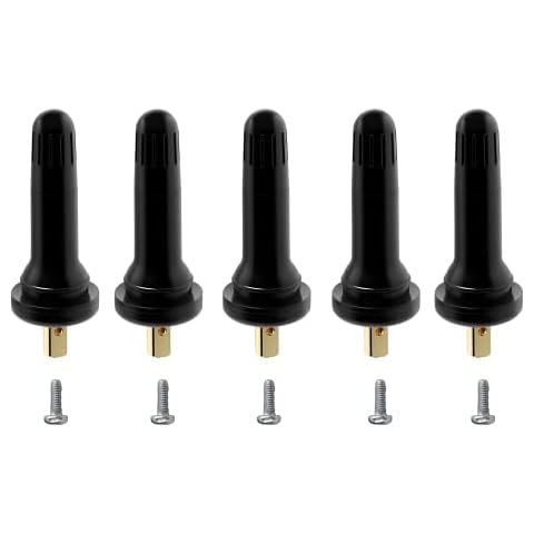 CDWTPS TPMS 20008 Tire Valve Stem, Rubber Snap-in Tubeless 0.453" Rim Holes Tire Pressure Sensor Valve stem Replacement ​for GMC,Chevrolet,Cadillac,Buick,Chrysler,Jeep,Ram,Dodge,Ford,Subaru(5PCS/Bag) Cover
