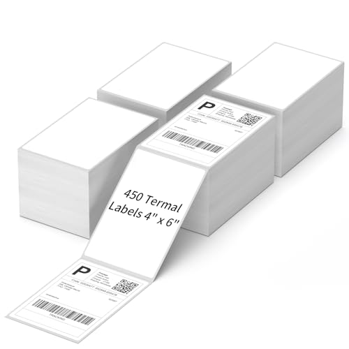 Image of 4 inch x 6 inch Fanfold Direct Thermal Labels, 2000 Per Stack, Compatible with Zebra, Elton Printers(4 Stacks)