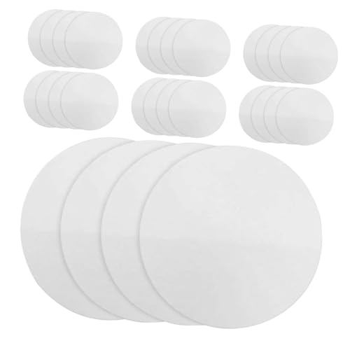 Cabilock 300 Piezas De Papel De Filtro Grueso Papel De Filtro Industrial Redondo Analítico Discos Cualitativo Blanco