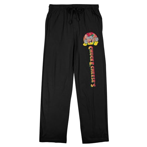 Chuck E. Cheese Logo Men's Black Sleep Pants