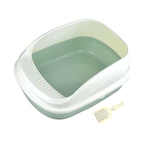 Generic 猫用トイレトレイ 小型ペット用の便器 半密閉型 猫砂ボックス, 緑大