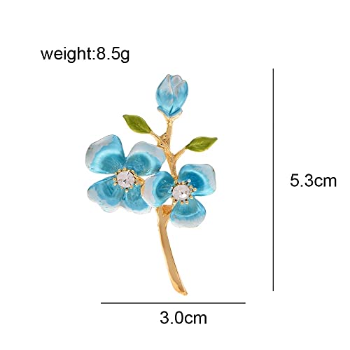 Broches fleurs strass scintillants et émail de haute qualité