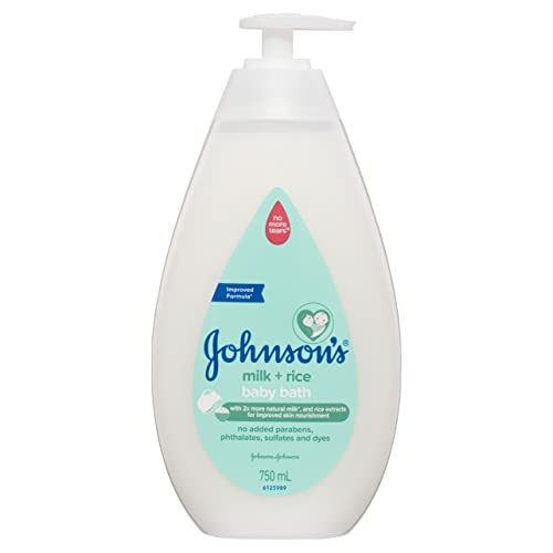 Johnson’s Baby Milk + Rice Gentle Nourishing Moisturising Tear-Free Baby Bath 750mL