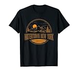 Vintage Watertown, New York Mountain Hiking Souvenir Print T-Shirt