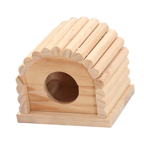 Toddmomy 1Pc Wooden Hamster Hut Practical Pet Sleeping Nest for Hamsters Hedgehogs Animals Fun Hideout House Play Accessory