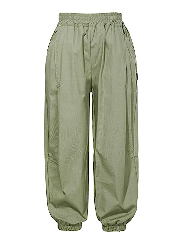 easyforever Kids Girls Boys Cotton Cargo Jogger Pants Athletic Sweatpants Street Hip Hop Dance Trousers with Pockets