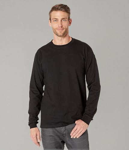 Image of Hanes Men's Beefy Long Sleeve Shirt, 1 or 2 Pack