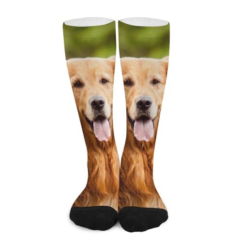 WAFICAC Calcetines de compresión para perros Golden Retriever, transpirables, ligeros y hasta la rodilla, para mujeres y hombres.