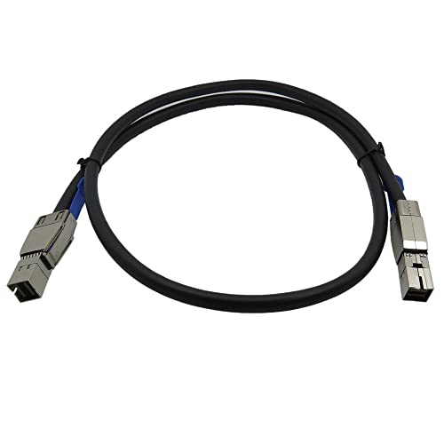 External Mini-Sas (Sff-8644, 26 Pin) Male To Mini-Sas (Sff-8644, 26 Pin) 28Awg Male Cable, Black 1.5 Feet / 0.5 Meter #TOP1