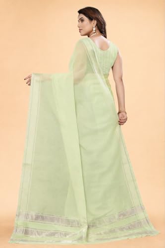 Image of Sidhidata Women's Kota Doria Cotton Manipuri Saree With Unstitched Blouse Piece (Rasbharii Free Size)
