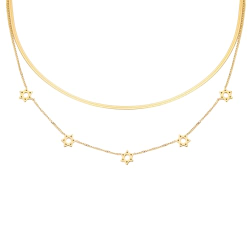 Collier étoile de David pour femmes et hommes avec pendentif hexagramme argent 925