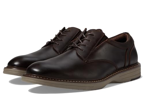 Image of Nunn Bush Griff Plain Toe Oxford Lightweight and Comfortable for All Occasions Leather Lace Up