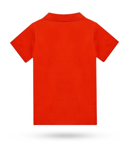 Image of Kids Boys Cotton Polo T-Shirt | Regular Fit Collar Tee (2-16 Years) | Multi-Colour Variants