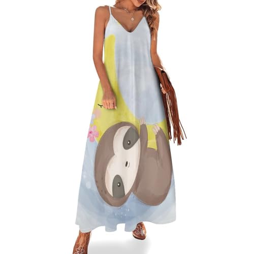 Robe paresseux aquarelle longue : adoptez l'esprit farniente et serein