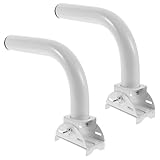 PAMINGONO 2 Stück Teiliges Edelstahl Masthalterungsset für Außenantenne Wetterfester Verstellbarer Winkel Wandhalterung für Wireless Bridge Outdoor Cpe und Überwachungssysteme