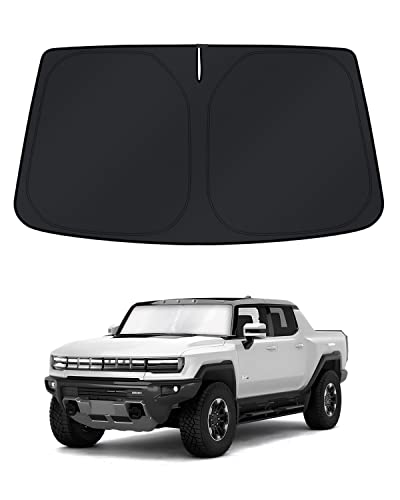 KUST Windshield Sun Shade for GMC Hummer EV 2022-2023 2024 2025 2026 Window Accessories Shade Sun Cover Foldable Block UV Rays Keep Car Cooler
