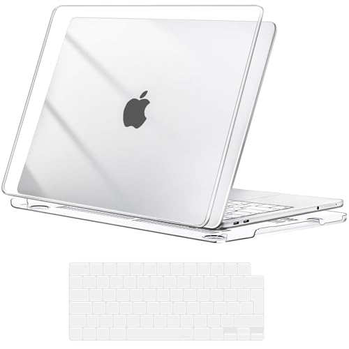 MOSISO Custodia Compatibile con MacBook Neo 13 pollici Cover Modello A3404 Versione 2026 con Chip A18 Pro, Case Rigida Antigraffio&Copritastiera, Ideale per Ufficio, Viaggi, Trasparente