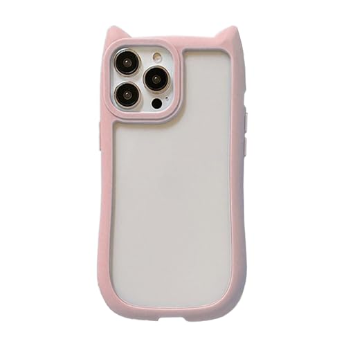 Amazon.co.jp: ZAZ for iPhone12/12Pro ケース ネコミミ 猫耳 ピンク