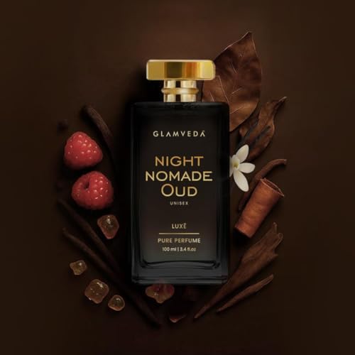 Glamveda Night Nomade Oud Unisex Pure Perfume 100ml | Luxury Long Lasting | Perfume for Man & Woman | with Raspberry, Spicy, Ambergris, Oud and Vanilla | Premium Fragrance Glamveda Night Nomade Oud Unisex Pure Perfume 100ml | Luxury Long Lasting | Perfume for Man & Woman | with Raspberry, Spicy, Ambergris, Oud and Vanilla | Premium Fragrance