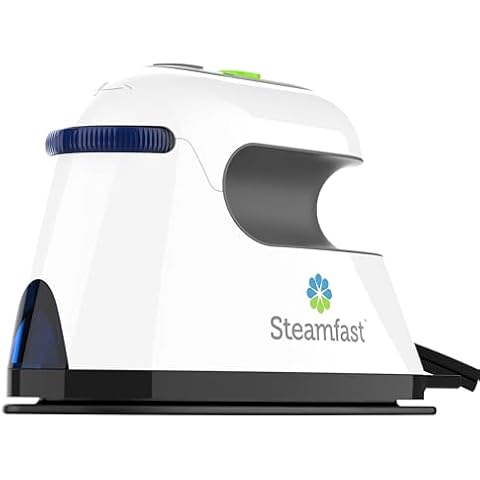 Steamfast Modal Dual-Voltage Craft Steam Iron, Non-Stick Sole Plate Tackles Stubborn Wrinkles, Temperature Control, Quick Heat Time, Portable, Travel Friendly, Easy to Clean, Cord Storage, White Cover