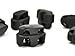 Cosmos ® (Leaf) 6 PCS Leaf Pattern Black Double Cord Stops Sliding Shoelace Lock Replacements for Triathlon + Free Cosmos Cable Tie