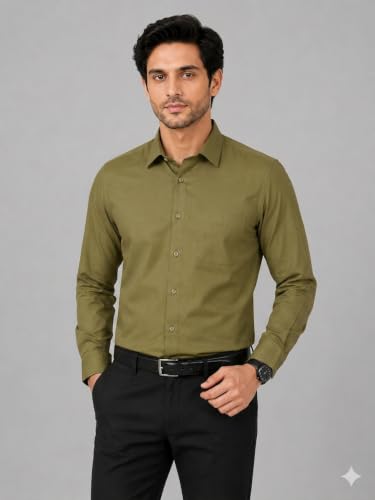 Image of Appel Touch Men's Cotton Blend Formal Shirt Full Sleeves