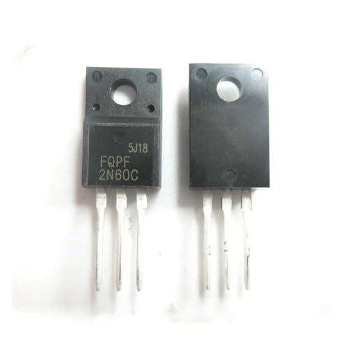 10pcs FQPF2N60C 2N60C 2N60 600V 2A MOSFET N-Channel Transistor TO-220F