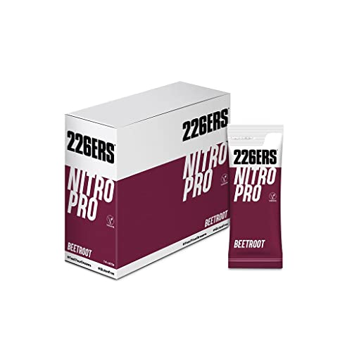226ERS - Nitro Pro, Complemento Alimenticio, Bebida de Remolacha, Mejora Rendimiento Físico, Ideal para Alta Carga o Competición, Complemento Vegano y sin Gluten, Sabor Remolacha, 14 unidades x 10.3 g