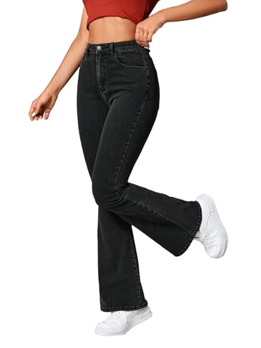 Image of TOPLOT Women's Jeans | Bootcut Fit Design | Trendy Fashion Stylish Look Structure |Regular Pant Baggy High Waist | Comfortable Wear | Easy Movement Fit | Casual & Everyday Wear (5155)