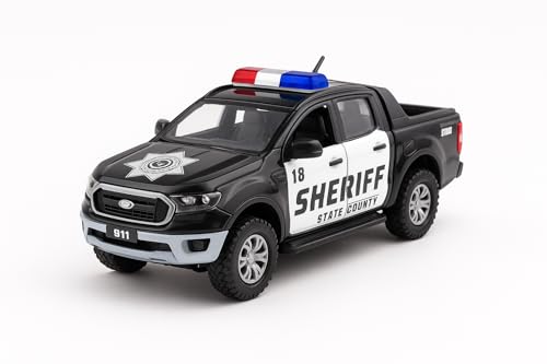 Image of Police Car Toy for Boys | Big 4x4 Pickup Truck Toy with Pull Back Action, Lights & Sound | Emergency Vehicle Toy for Kids Age 3-10 | Durable Toy Car for Boys | Gift Toy Truck for Kids