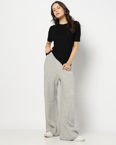 Image of Gap Women Solid Fitted Short Sleeves Round Neck Blouse