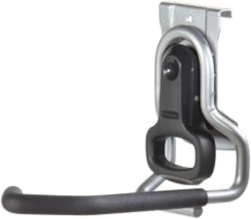 Image of Rubbermaid Fasttrack Garage Organization System Vertical Bike Hook Black Holds up to 50 Pounds Wall Mount and Heavy Duty Garage Hanger for Bike Storage (Pack of 6)