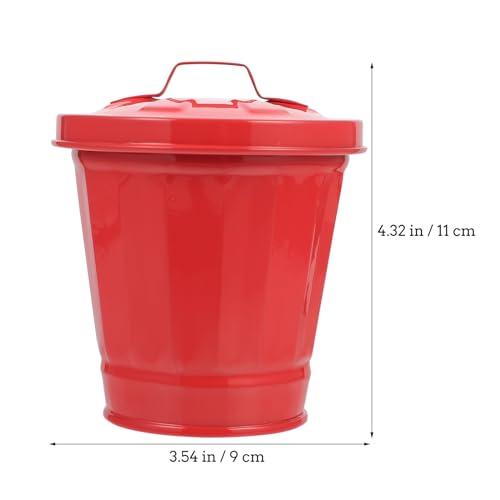 Amosfun Bote de basura con tapa para escritorio miniatura 2