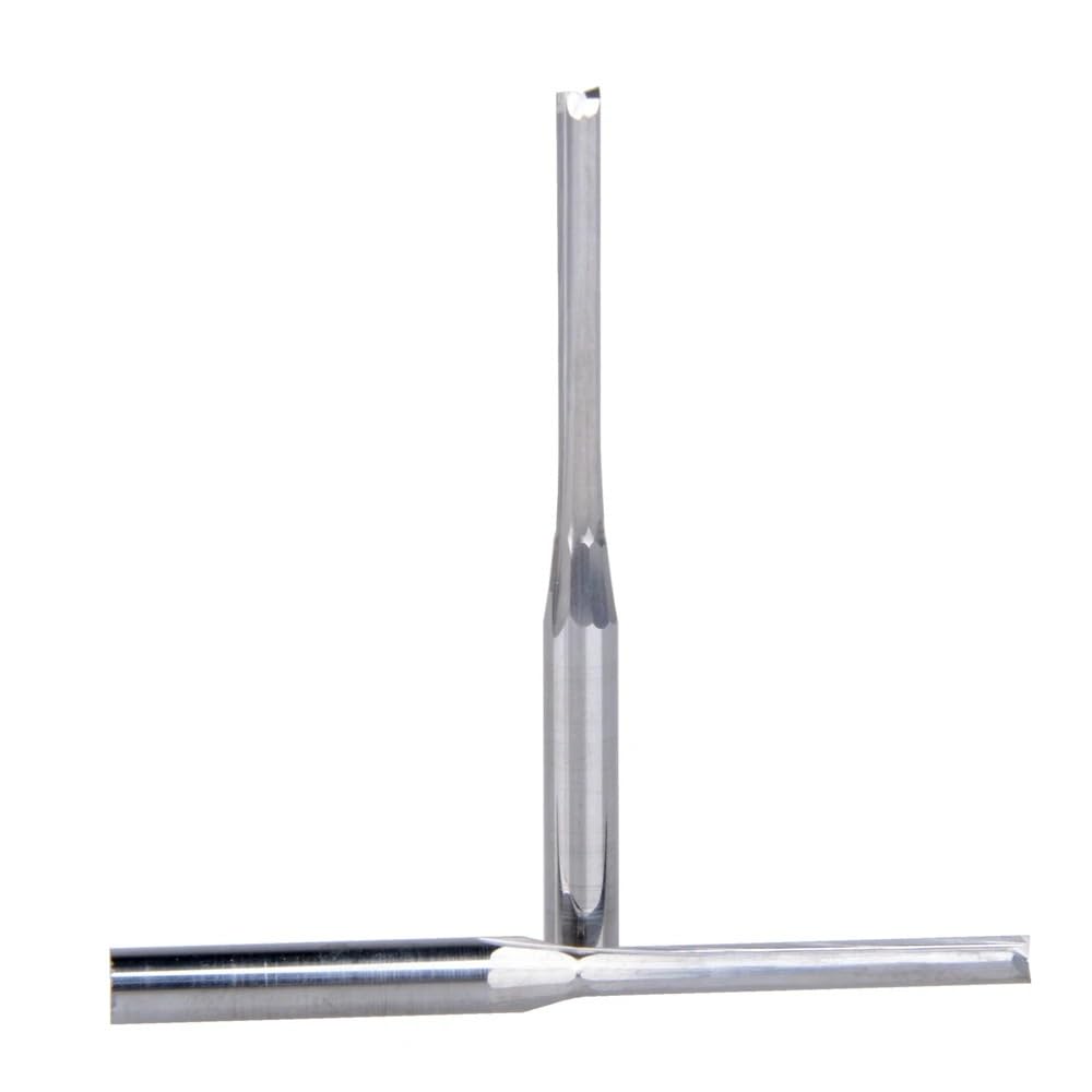 Fresa de ranura recta de 3,175 mm for madera, fresadora CNC de dos flautas dobles