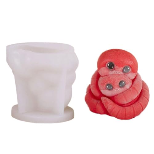 Molde para velas de serpiente, molde de silicona de animales 3D, molde de resina de serpiente, molde de resina para joyería, moldes para fabricación de velas, molde de resina para manualidades