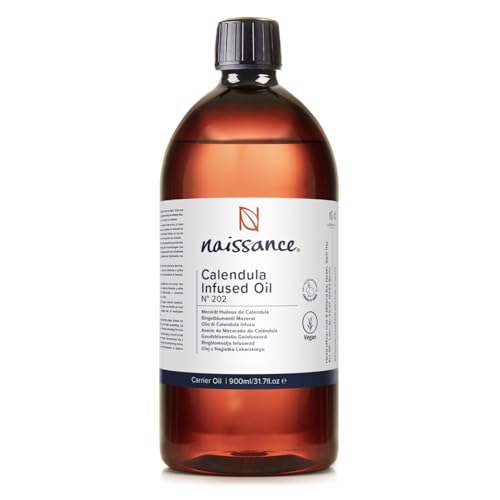 Naissance Macérât Huileux de Calendula (No. 202) - 900ml - Huile Pure, Naturelle - pour Visage, Lèvres, Massage, Formulations de Beauté Faites Maison