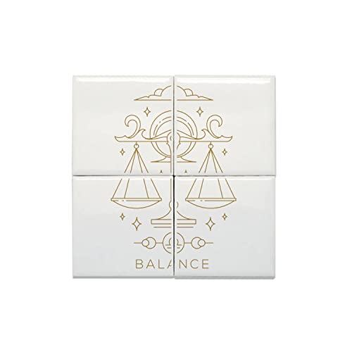 Carreaux céramique Balance lot de 4 décoration murale zodiaque 30x30 cm
