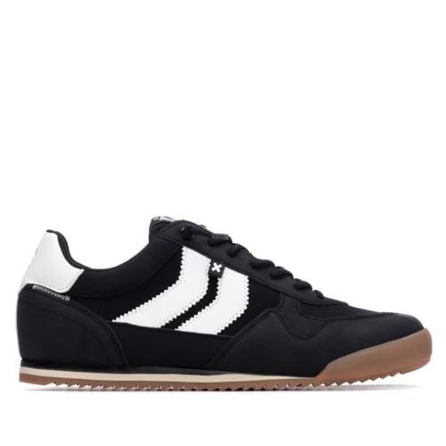 XTI - Zapatilla Hombre Negro - Calzado Cómodo y Versátil - Moda Casual - Modelo 14434703 (Talla 45)