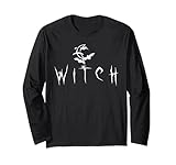 Wicca Heidnischer Okkulter Mond Halloween Gothic Ästhetische Hexe Langarmshirt