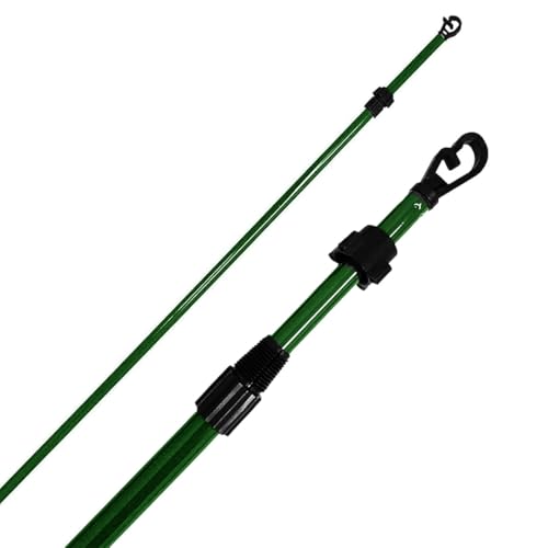 Almineez 2 x Heavy Duty Galvanised Washing Line Prop Outdoor Galvanised Extendable Pole Clothes Laundry Support Extending Pole Telescopic 2.2M Garden Outdoor - Image 3