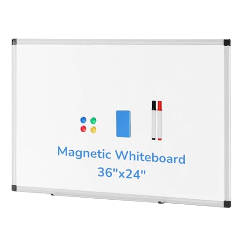 InfiniPower Magnetic Dry Erase Board, 36 X 24 Inches, White