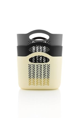 Image of BENAVJI Unbreakable Multi-Purpose Flexible Storage Basket with Handle Ideal for Kitchen, Bathroom & Home Organization Pack of 3