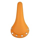 ✅ Ancho: aprox. 153 mm P4B Sillín de bicicleta moderno, con remaches de acero inoxidable, con funda de piel sintética, con relleno de espuma, sillín de velocidad única, en 9 colores (G) naranja