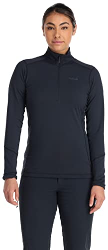 Rab Women's Conduit Pull-On Half-Zip Fleece Baselayer for Climbing & Skiing - Beluga - Small