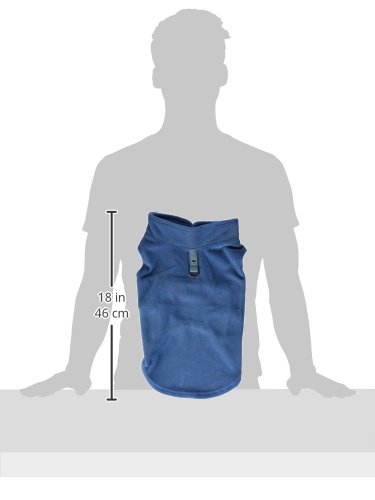 Image of Gooby Fleece Vest Dog Sweater, Blue, X-Large | Soft warm fleece; Pullover, easy on /off (no zippers); O-ring leash attachment; Machine washable