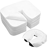 Nasenschlitztücher für Massageliegen, 200 Stück Vlies Einwegauflagen für Kopfstützen bei Massagetischen, Massagebänken und Behandlungsliegen, Massage-Zubehör