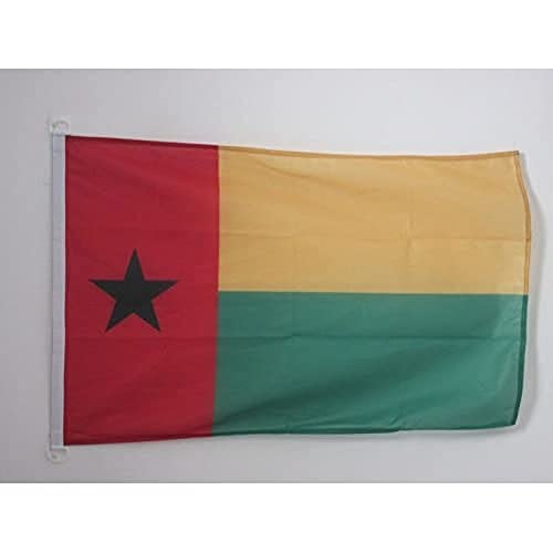 AZ FLAG, Guinea-Bissau Flag, 2x3 Ft, For Outdoor, Bissau-Guinean Banner Knitted Polyester with Two Plastic Rings