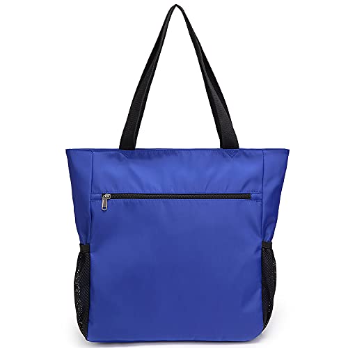 Image of ETidy Large Capacity Foldable Tote Bag With Zipper Waterproof Sandproof Women Beach Bag Handbag Gym Bag Travel Shopping Bag